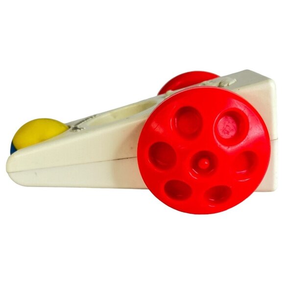 Vintage 1975 Fisher Price Click N Clatter #417 Car & Little Big People Baby Toy - Picture 3 of 11